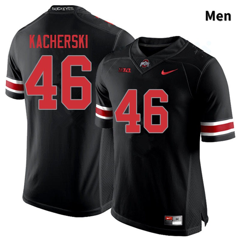 Ohio State Buckeyes Cade Kacherski Men's #46 Blackout Authentic Stitched College Football Jersey